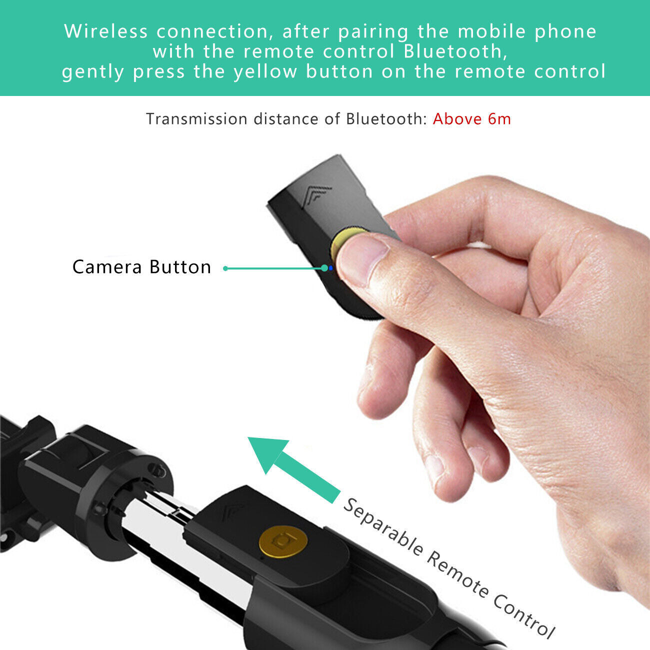 3-in-1 Universal Selfie Sick Tripod Stand For Cell Phone With Bluetooth Remote