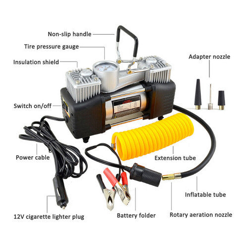 12V 150PSI Car Air Compressor Portable Tyre Deflator Inflator 4WD Car Truck
