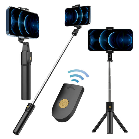 3-in-1 Universal Selfie Sick Tripod Stand For Cell Phone With Bluetooth Remote