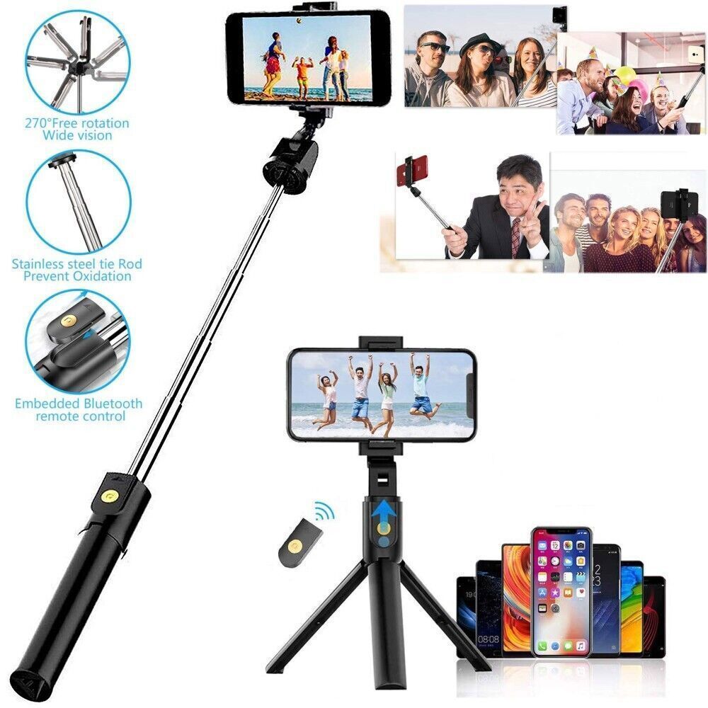 3-in-1 Universal Selfie Sick Tripod Stand For Cell Phone With Bluetooth Remote